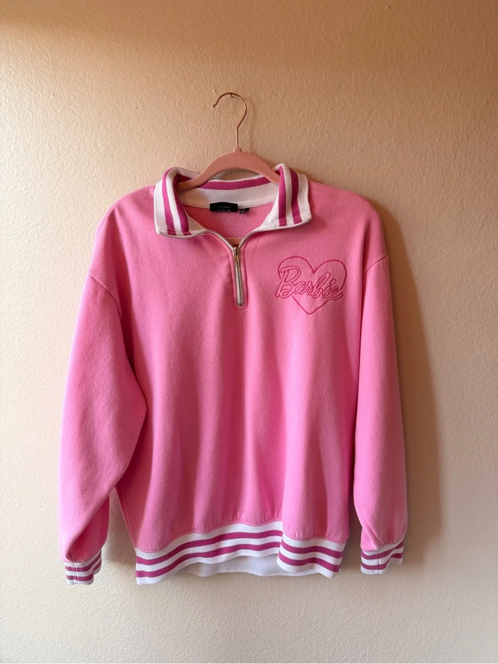 Barbie Pink zip Jogger set matching size L